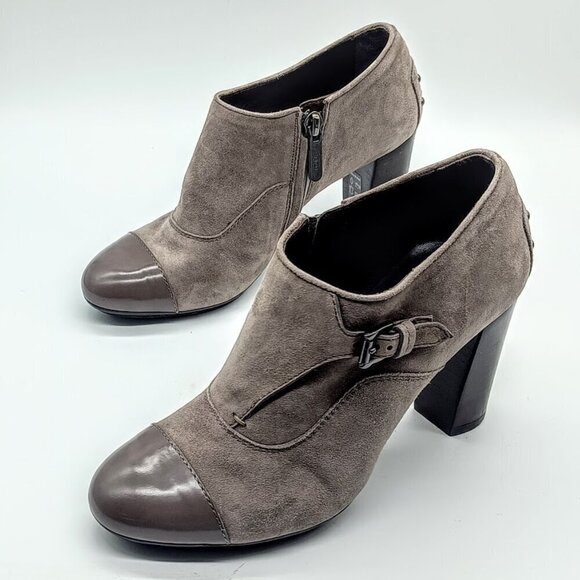 Tod's Italian Suede Leather Toe Studded Heel Boots - EU 35 - Picture 7 of 12